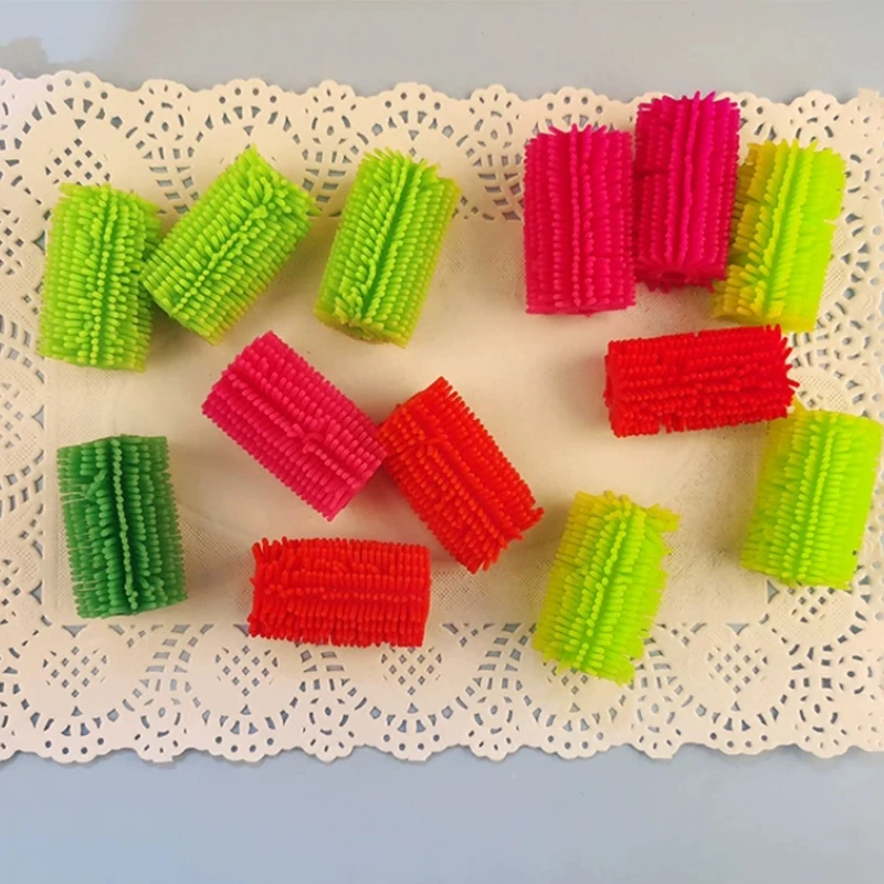 6PCS Stress Reducing Pen Case Toy Furry Pencil Case Release Pressure Pinch Music Originality Novelty Prank Decompression Toys