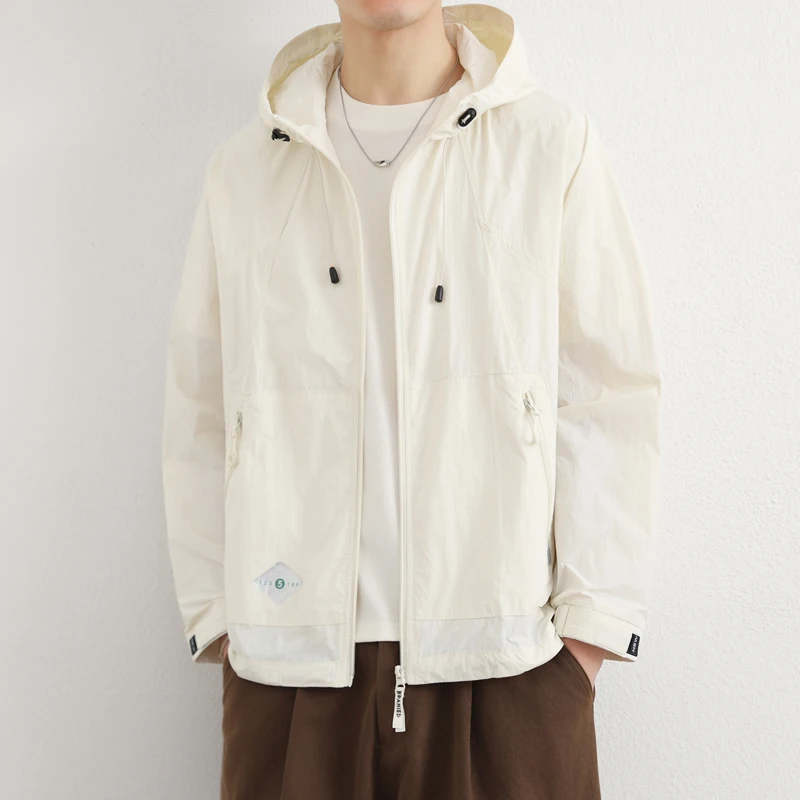 Summer High Quality Sun Protection Jackets for Men Loose Breathable Male Clothes Comfortable Casual Outerwear Solid Color Trend