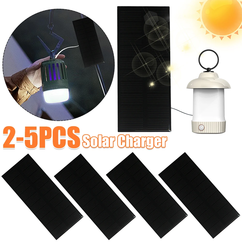 2-5PCS 0.6W 5V Mini Solar Panel USB Solar Panel Power Backup Solar Charging Panel for Camera Water Pump Small Accessories