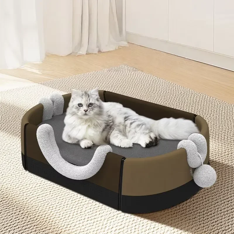 2025 Washable Luxury Pet Tunnel Bed for Dogs and Cats Removable Soft Nest Multi Cat House Cage Free Shipping