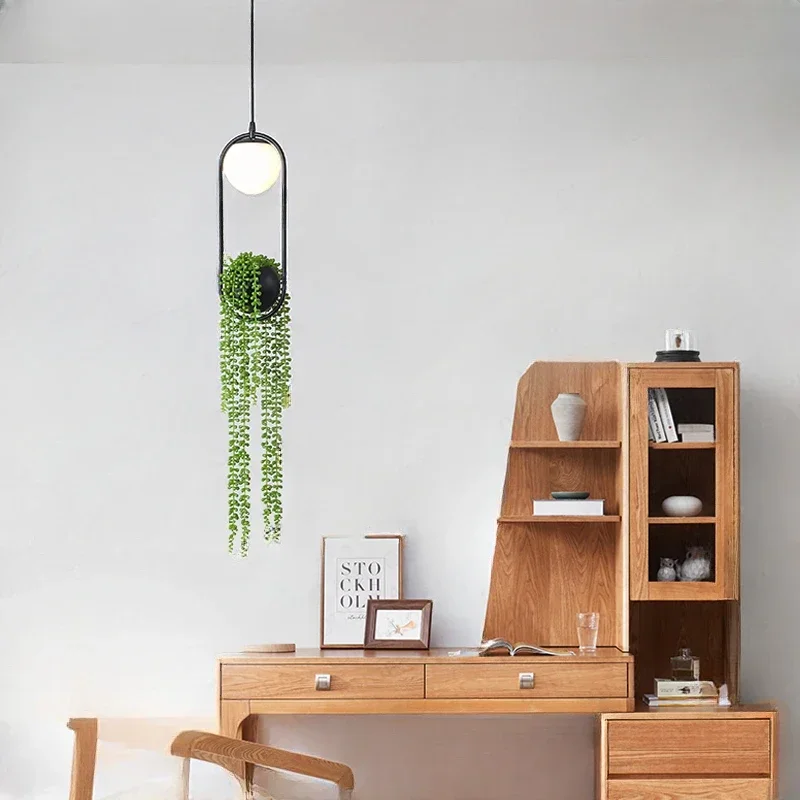 

HUN DIY кольцо растение подвесные светильники черный цветочный горшок подвесной светильник столовая бар ресторан домашний декор осветительные приборы