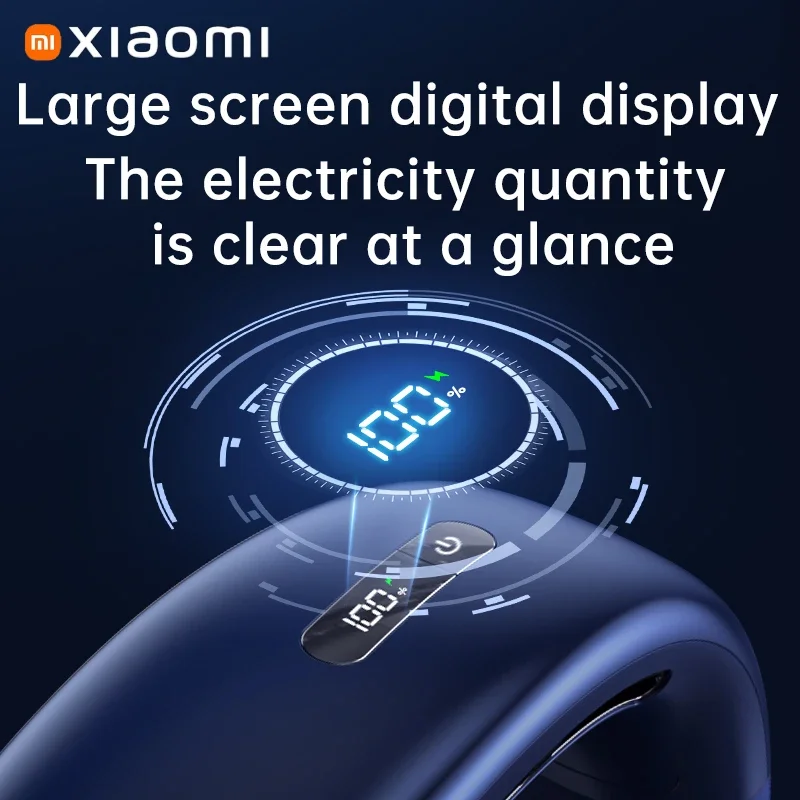 Xiaomi Hanging Neck Fan USB Rechargeable Digital Display Silent Portable Bladeless Mini Electrical Fans Air Cooling Outdoor Camp