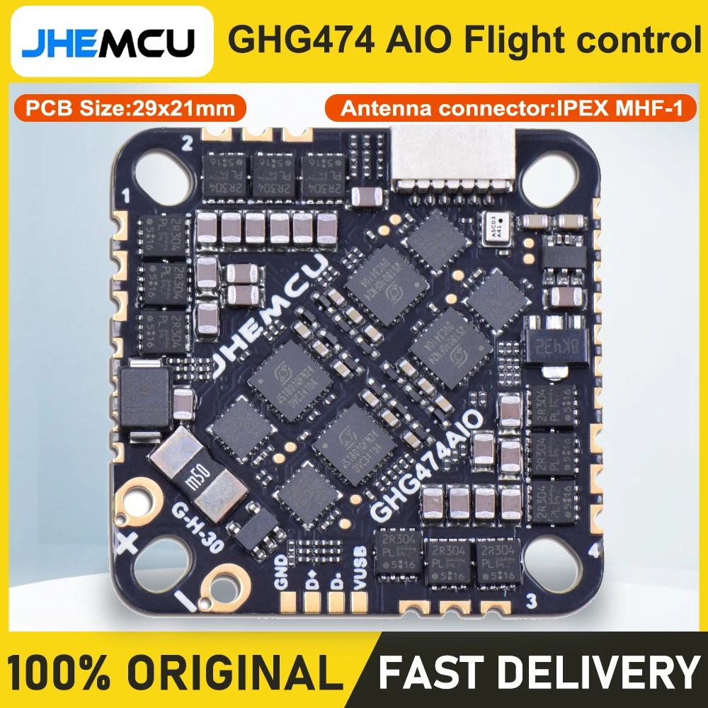 JHEMCU GHG474AIO G474 Brushless Flight Control FC 2-6S AIO for Toothpick Traversal Machine FPV Drone Accessories