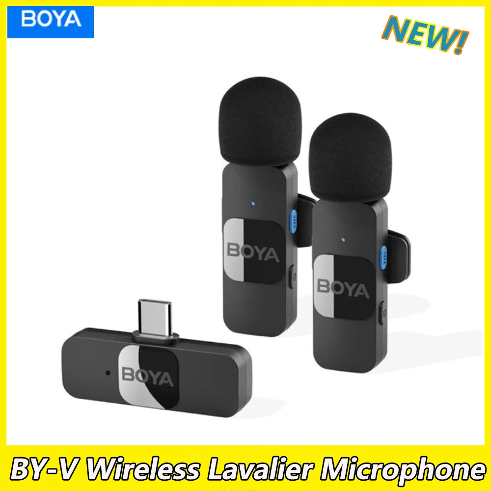 

BOYA BY-V Wireless Lavalier Lapel Microphone for iPhone Android SmartPhone PC Computer USB-C Devices Youtube Recording Streaming