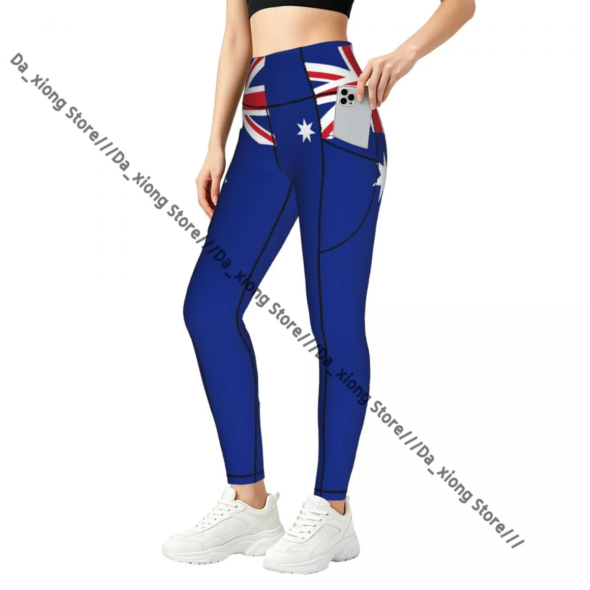 Australia Nautical Flag Yoga Pants Women Elastic Soft Gym Workout Trousers