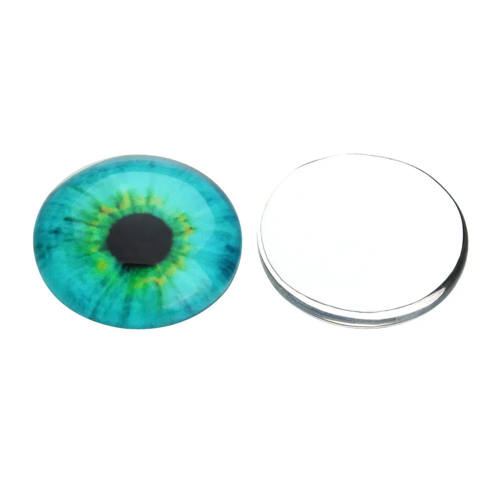 

20pcs Glass Snaps Imitated Gemstone DIY Material Round Circle Flat Diy Jewelry Material Back Jewelry Craft Supplies
