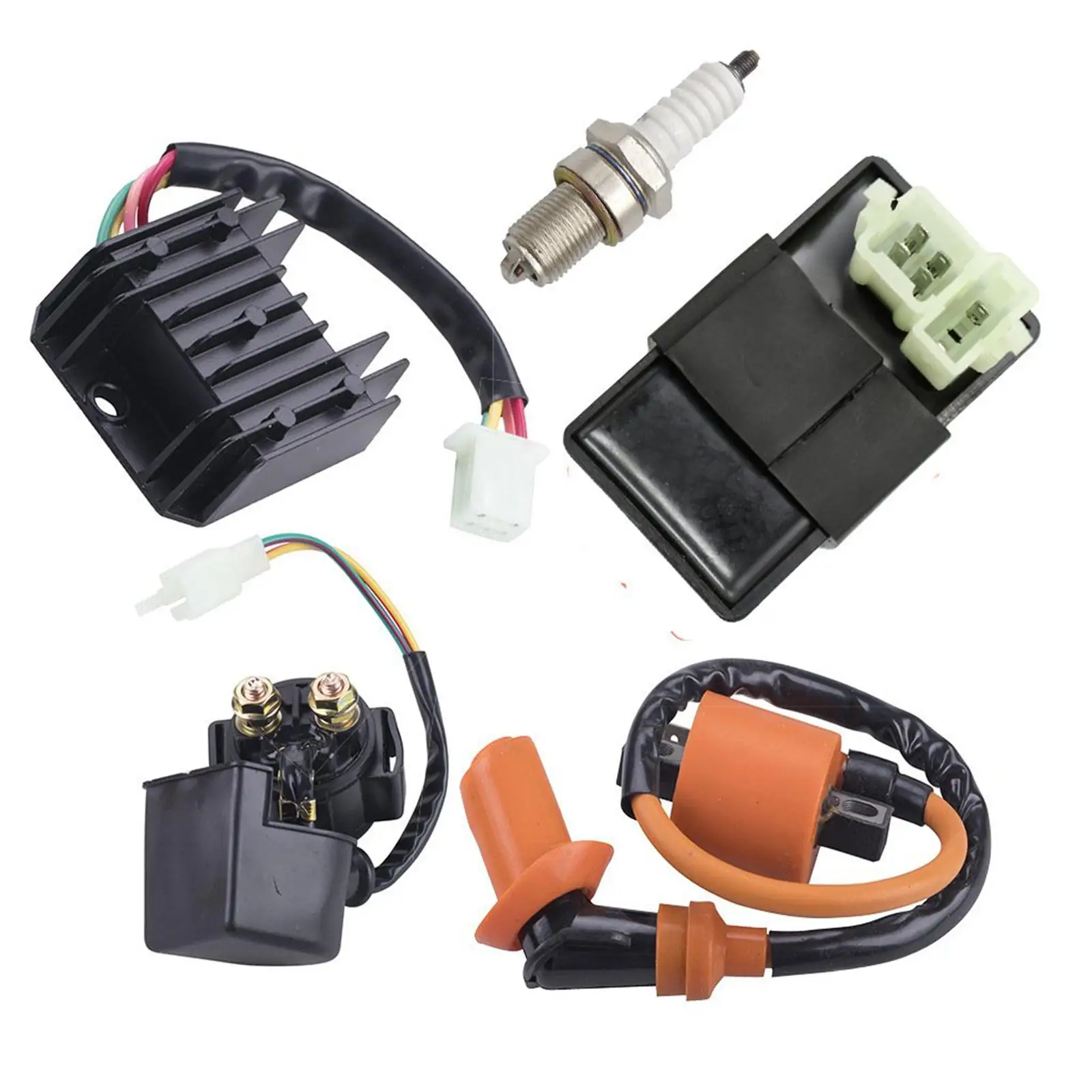 Ignition Coil Rectifier CDI Spark Plug Relay Kit for ATV 125cc 150cc 200cc High Performance Pit Bike Accessory