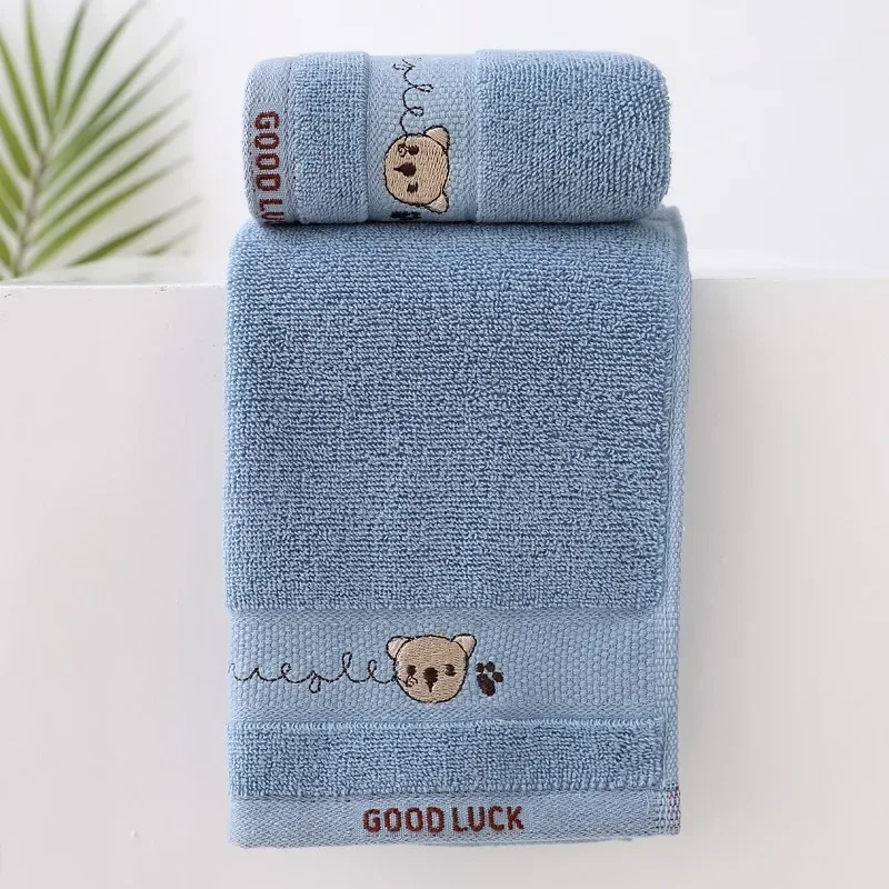 Children\'s Towel Cotton Soft Absorbent Comfortable Wash Face Towel for Kids Cartoon Embroidery Small Face Towel for Newborn Baby