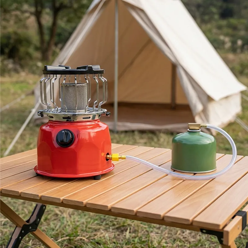 Mini Portable Gas Heater Camping Stove, Windproof Multifunctional Handheld Gas Furnace for Outdoor Ice Fishing Hiking Heating