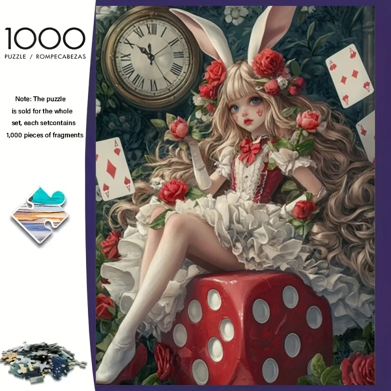 

1000 PCS Puzzles for Adults Featuring A Bunny Girl Jigsaw Puzzles Educational Games Colorful Puzzles Gifts Home Decor