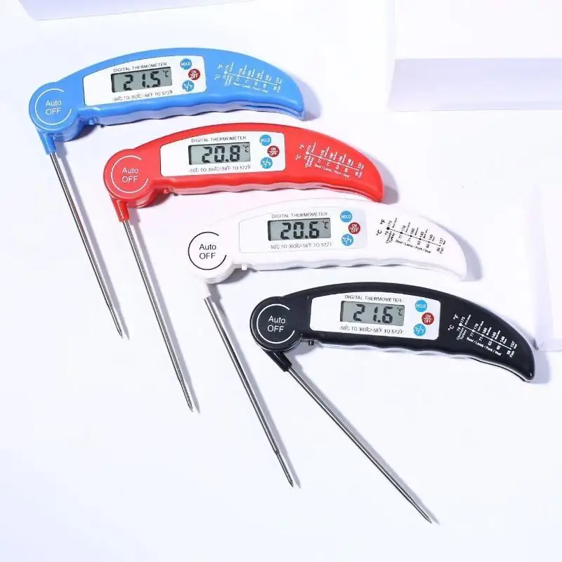 Digital Food Instant Read Perfect For Cooking Baking Grilling Meat Milk Temperature Check Foldable