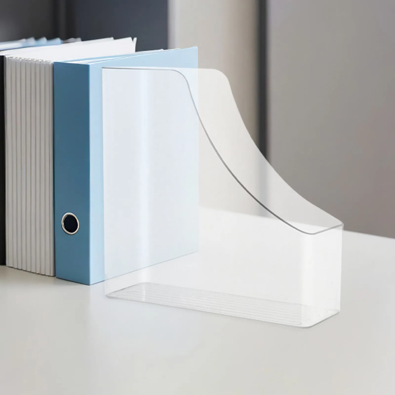 

Прозрачный акриловый органайзер для хранения файлов, вертикальный настольный держатель для документов формата А4, лоток для бумаг, подставка для журналов, для офиса и дома