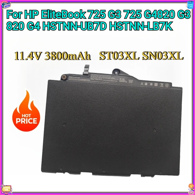 

New Laptop Battery for HP EliteBook ST03XL SN03XL 725 G3 725 G4 820 G3 820 G4 HSTNN-UB7D HSTNN-LB7K