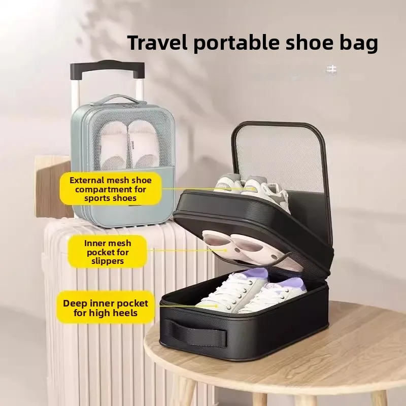 Portable Travel Waterproof Shoe Bag Dustproof Storage Box Shoe Cover Storage Case for Luggage Convenient Carry-On Shoe Bag