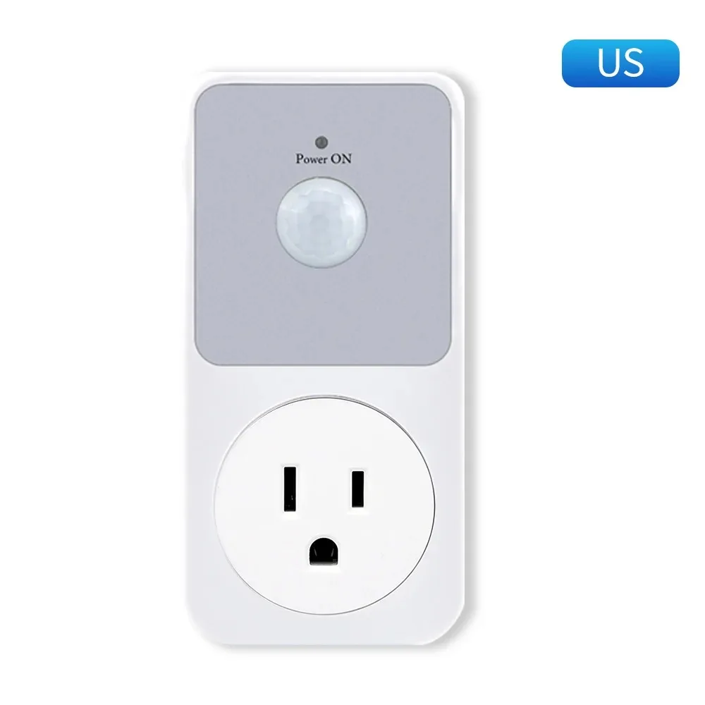 PIR-Infrarot-Sensor-Steckdosenschutz, LED-Nachtlichter, 220 V, EU, FR, US-UK-Stecker 120 ° Automatisches Induktionsverzögerungsmittel mit Grad-Weitwinkel