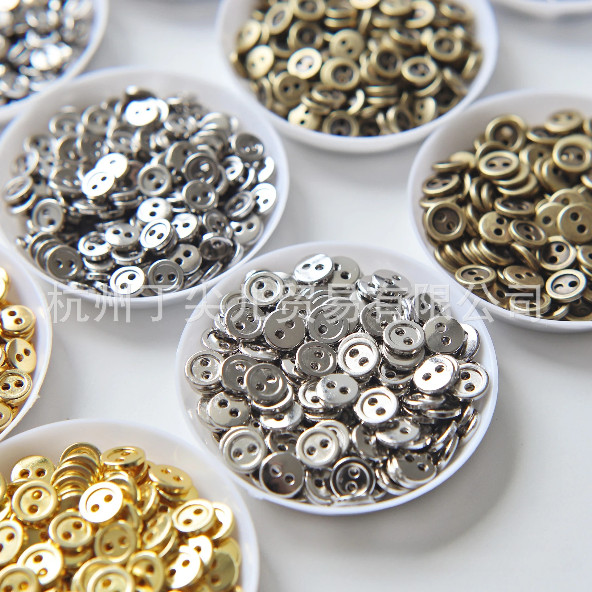 6/7/8mm 100pcs Mini Buttons Metal Two Eyes Button for DIY Doll Clothes Handmade Card Making Scrapbooking Sewing Handicrafts