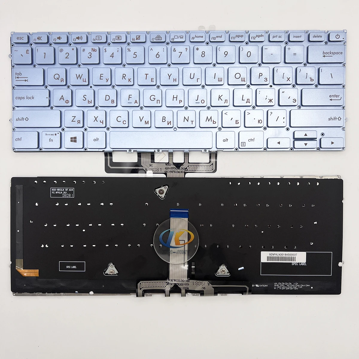 

New For Asus ZenBook UX392 UX392F UX392FN Series Blue with backlit US/Russian/Thai Keyboard