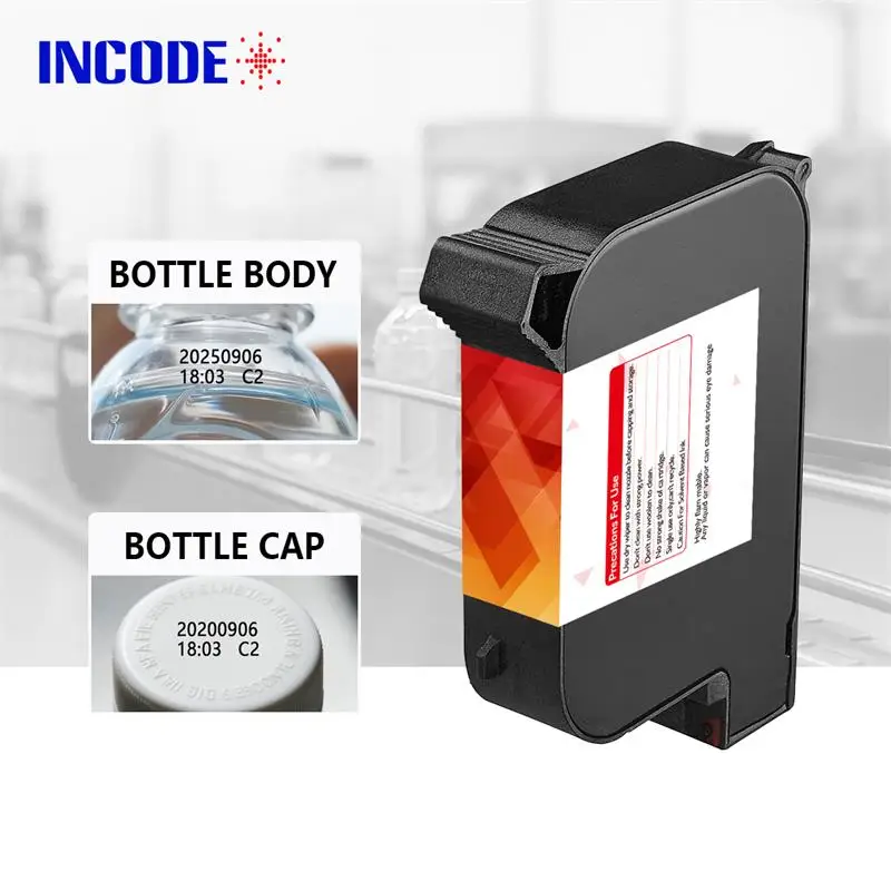 Sistema de Codificación de Botellas de Alta Velocidad INCODE TIJ, Marcado de Fechas para Envases de Plástico con Cartuchos de Tinta Sin Chip