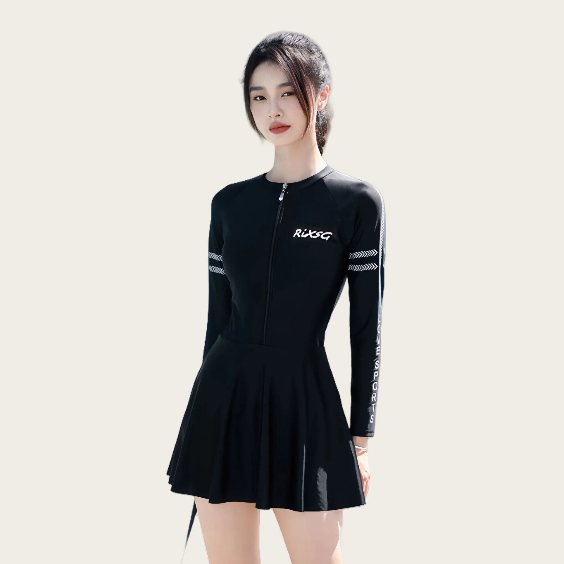 New Women's Split Style Swimsuit for Slimming, Belly Covering, and High-end Sports Style