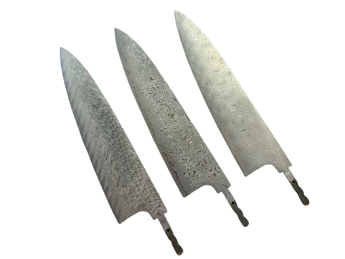  RHON DIY Net Knife Blade 67Layer VG10 Damascus Steel Gyuto Knife Japanese Kitchen Cuisine Chef's Slicing Knives Without Handle