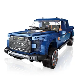 1293PCS Creative Ford Raptors 92020 F150 Pickup Truck Building Blocks Off-Road SUV Car Adults Toys Teens Assembly Christmas Gift