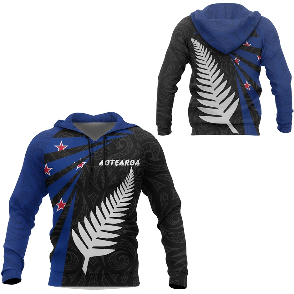 Men\'s Hoodie PLstar Cosmos 3D Printed Newest New Zealand Rugby Tattoo AOTEAROA Unique Unisex Streetwear Harajuku Hooded Tops