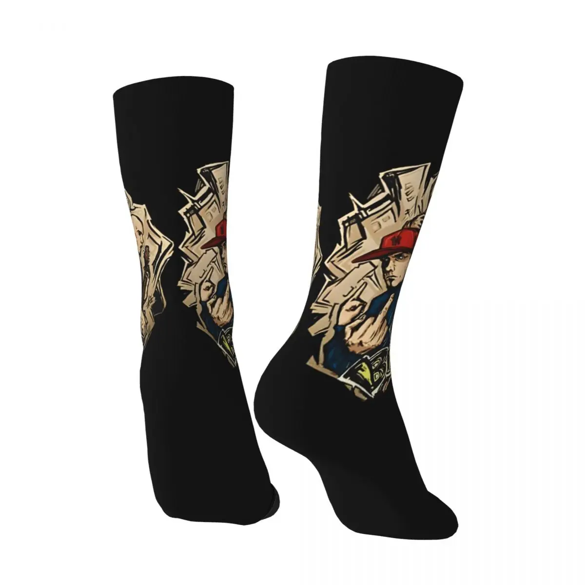 Calcetines de compresión de equipo Vintage para hombre, medias Unisex Limp Bizkit Harajuku sin costuras estampadas, novedad