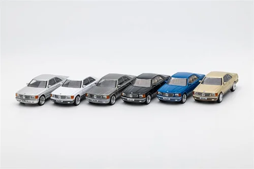 DCT 1:64 500SEC Gold Silver Gray White Black Model Car