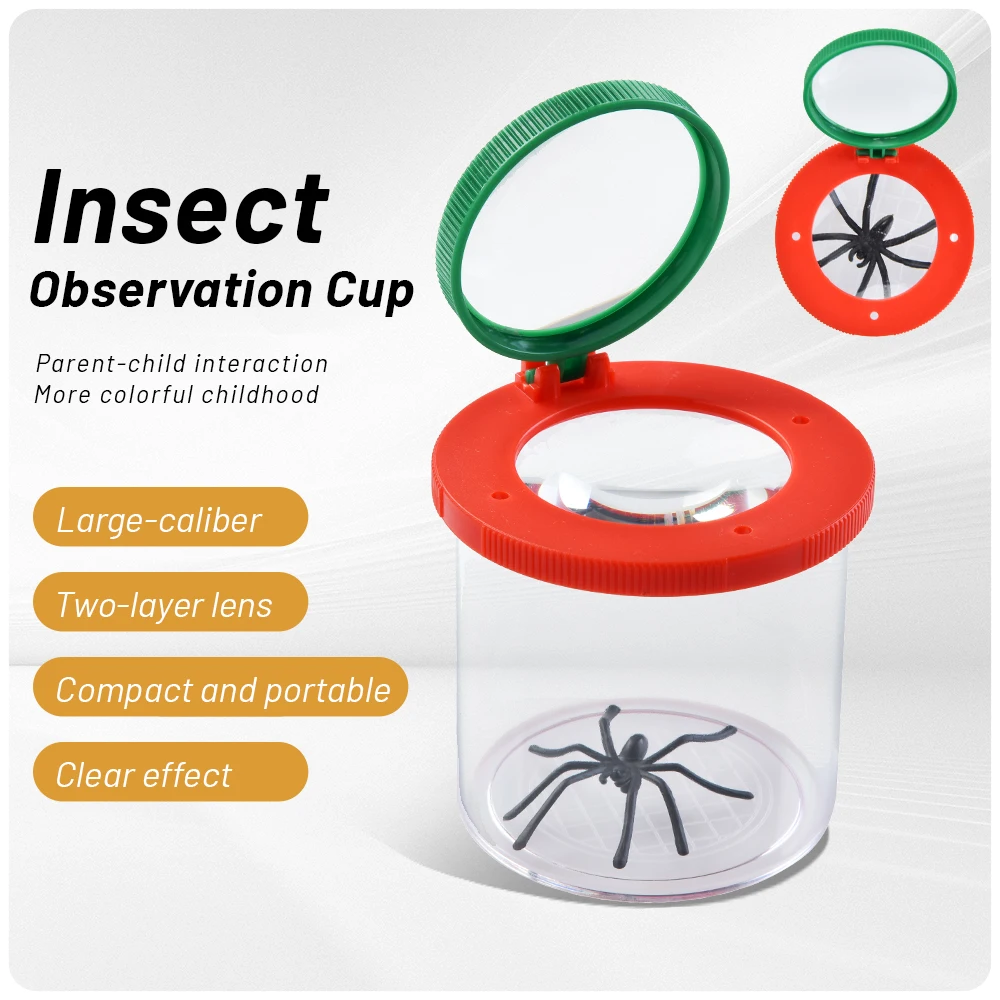 

Детский наблюдатель за насекомыми с увеличительным стеклом HD, ящик для наблюдения за насекомыми для учащихся начальной школы и учеников детского сада