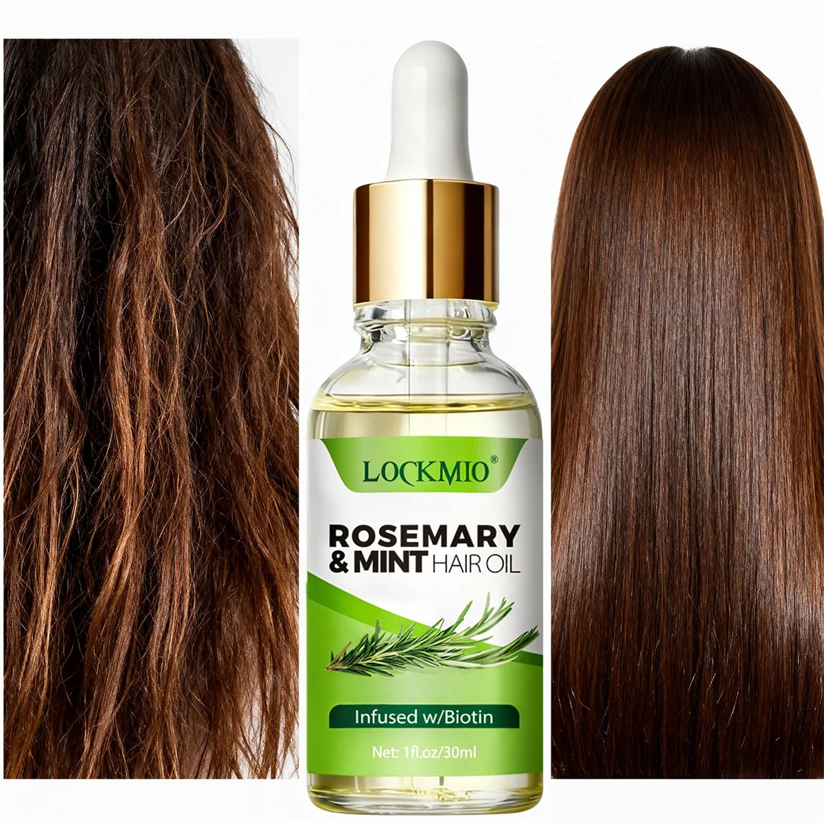 Rosemary & Mint Hair Oil,Deep Moisture and Nourish Conditioner, Smooth Anti-hair Loss,Rich in Biotin Improve Hair & Scalp Health