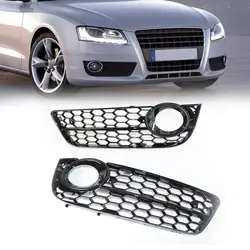 Front Bumper Honeycomb Mesh Grill 8T0807682 8T0807681 Car Front Bumper Grille for Audi A5 Coupe/Sportback 2008 2009 2010 2011