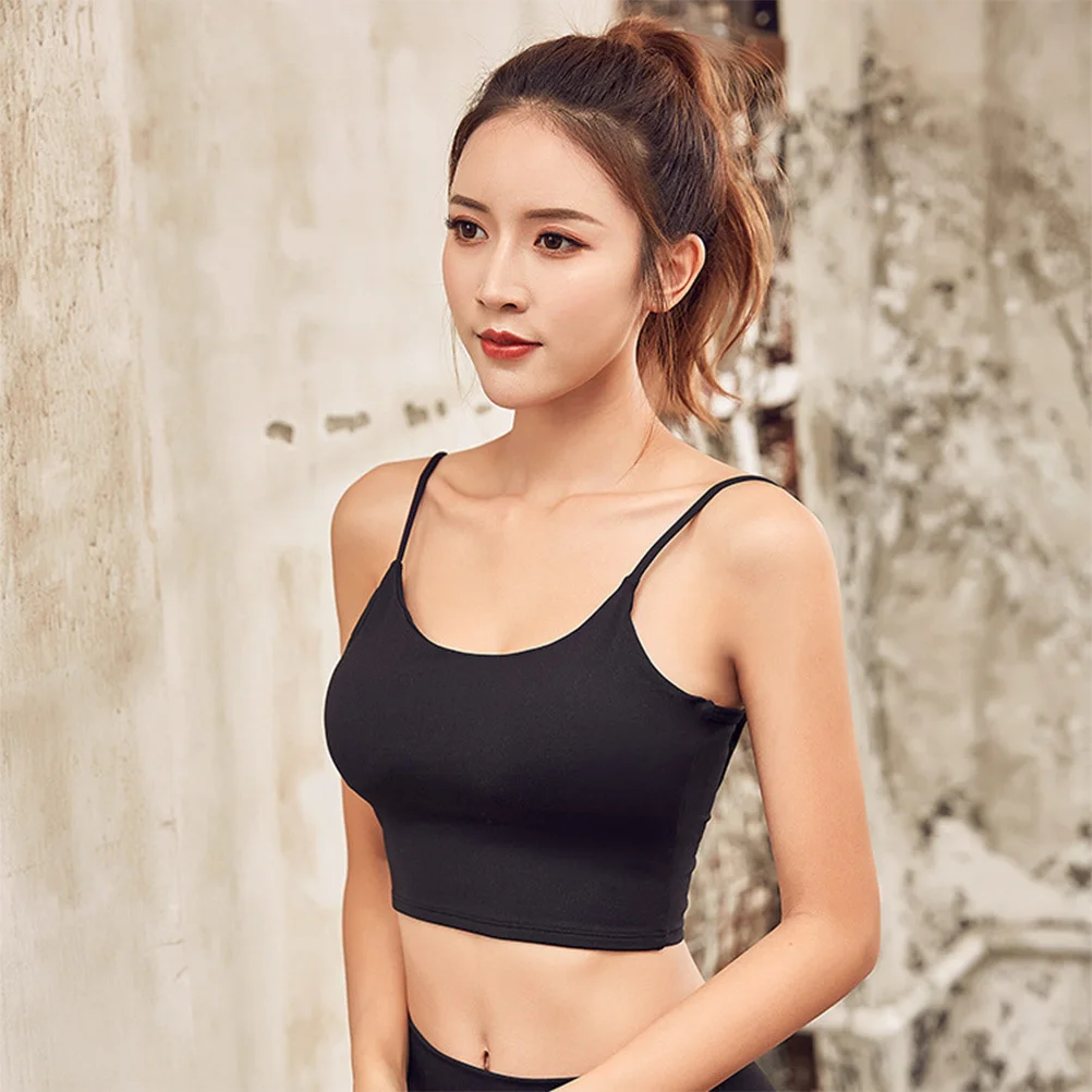 

Anti- Bra Black Size S Lightweight Breathable Fitness Vest For Yoga Running Dance Workout Woman Sports