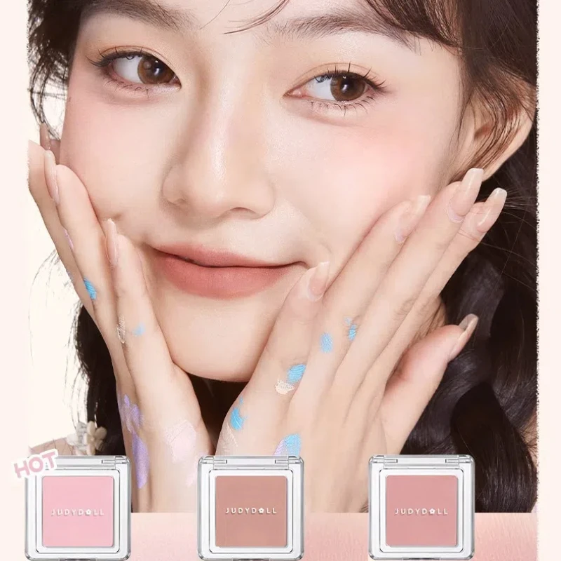 Judydoll Monochrome Romand Blush Nude Female Makeup Blush Natural Brighten Skin Tone Palette Rare Beauty Korean Style Cosmetics