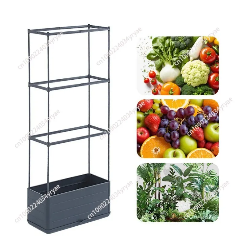 Balcony household growing box Outdoor growing pot Climbing vine box Large rectangular planting box