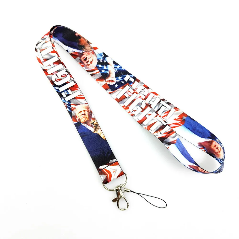 Hot Sell Trump Key Lanyard ID Badge Holders Animal Phone Neck Straps with Keyring Phone Accessories O1