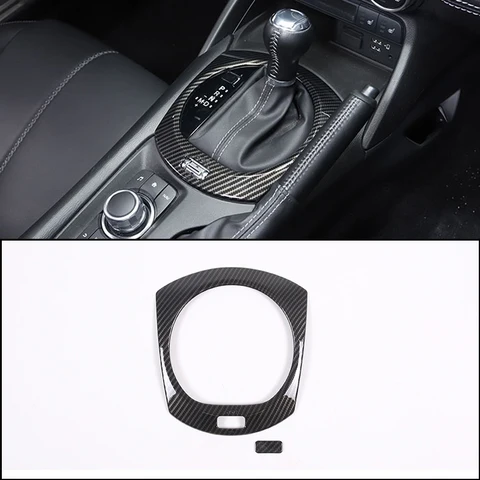 Накладка на центральную консоль с узором под карбон ABS для Mazda MX-5 ND/Fiat 124/Abarth 124 2016+ (аксессуары для авто)