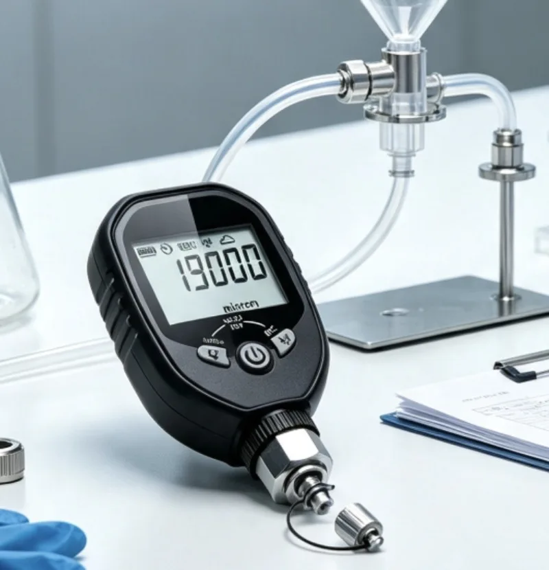 0-19000 Range Wireless Vacuum Testing Meter Digital HVAC Vacuum Gauge Equipped With 1/4 Inch Connector