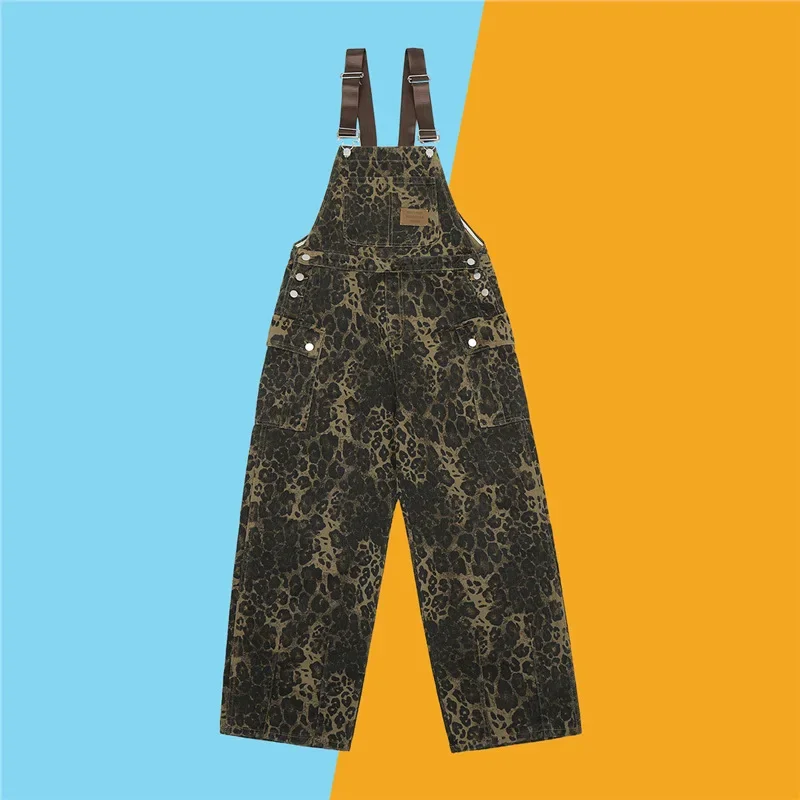 Monos de camuflaje de estilo callejero a la moda, ropa de trabajo informal Unisex, pantalones largos, monos de moda con personalidad Individual