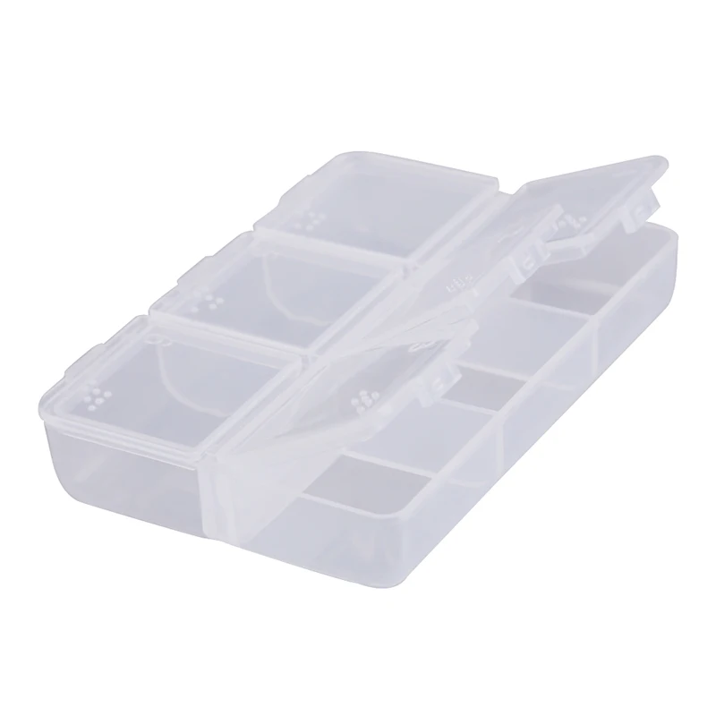 Mini Portable Pill Organizer Case 6 Cells Weekly Medicine Pill Box Tablet Pill Storage Case Container Braille Divider Drug Box