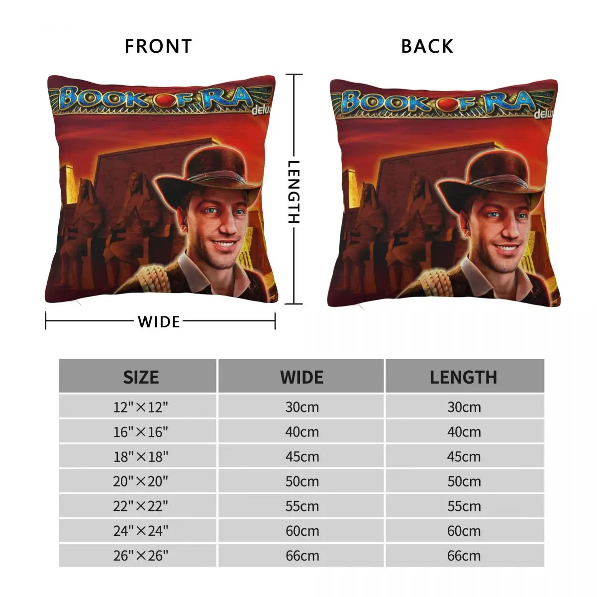 Book Of Ra Square Pillowcase Cushion Cover Pillow Case Throw Pillow Cover for Home Sofa Living Room