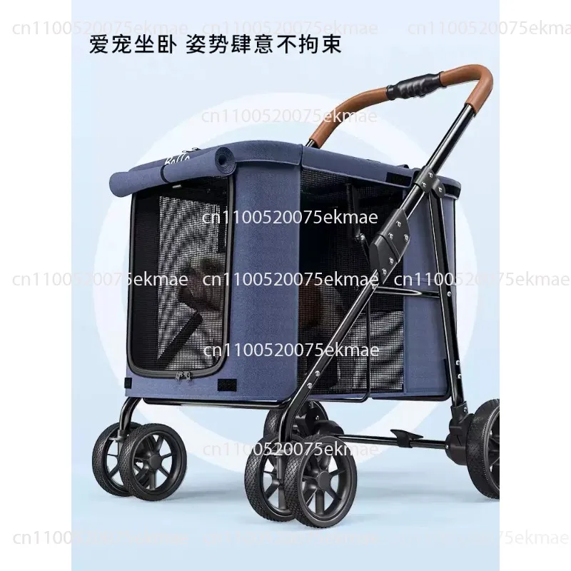 Pet Trolley: Lightweight for Taking Large Dogs Out; Spacious Dog Trolley Suitable for Multiple Small Dogs