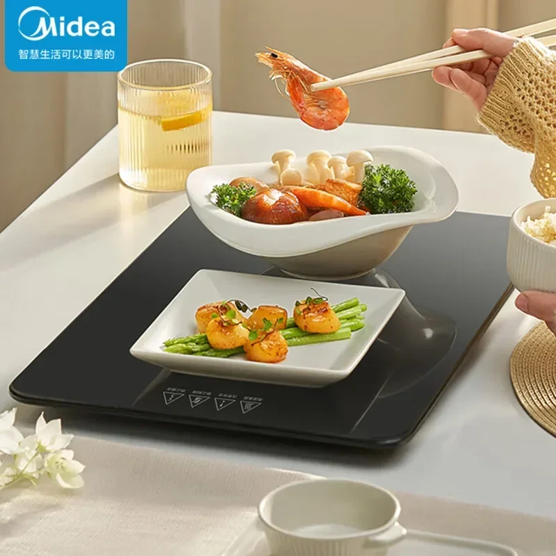 لوح تدفئة الطعام الكهربائي Midea ، لوح عزل ، لوح تسخين الطاولة ، كوب ، مطبخ صغير ، 426x287 مم