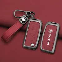 Zinc Alloy Car Flip Remote Key Case Cover Keychain For Foton Motor Savannah E3 E5 E7 Tunland E G Granite Toplander Accessories