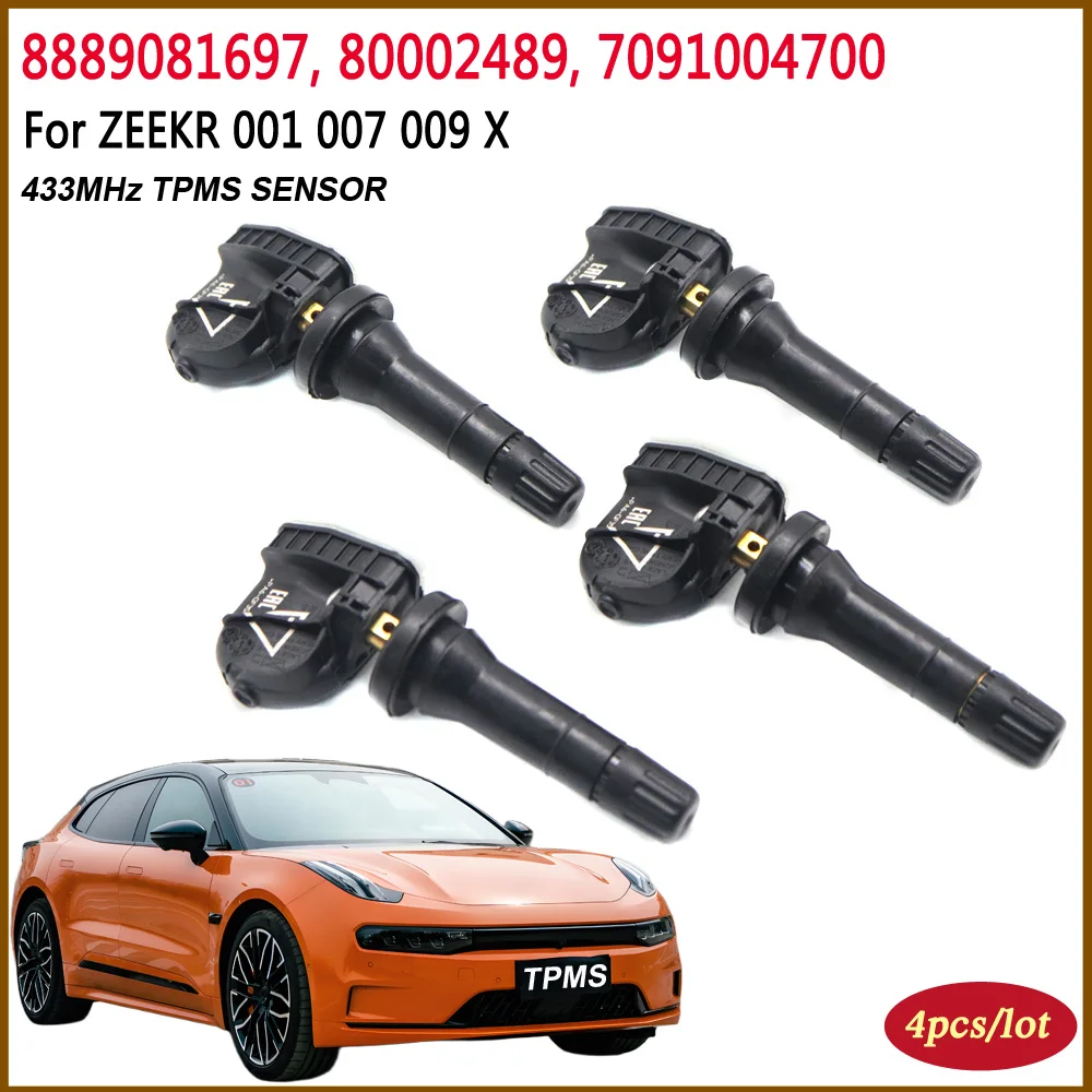 4PCS 8889081697 New Car TPMS Tire Pressure Sensor For ZEEKR 001 2021-2024 007 X 2023-2024 009 2022-2024 433MHz 7091004700