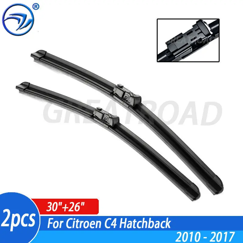 Wiper LHD Front Wiper Blades For Citroen C4 Hatchback 2010 - 2017 Windshield Windscreen Front Window 30"+26"