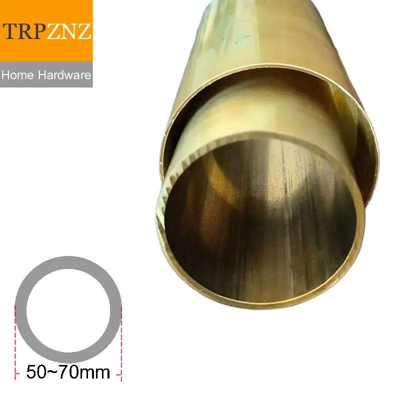 

H62 Brass Tubing Pipe OD 50 55 60 65 70mm Length 100mm Customizable Corrosion Resistant for HVAC Water Circulation