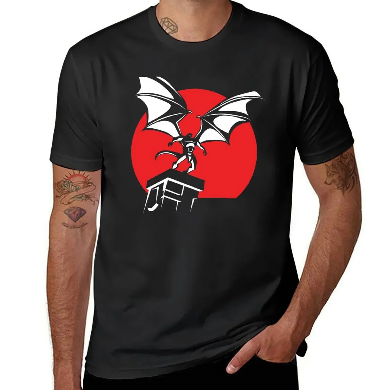 

Gargoyles Red Moon T-Shirt graphic shirts Blouse men clothings