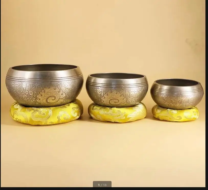 95.cm/11cm/14.5cmTibetan Bowl Singing Decorative-wall-dishes Home Decoration Decorative Wall Dishes Tibetan