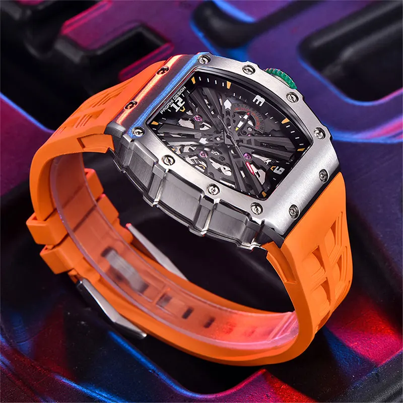 Лучший бренд PAGANI DESIGN Мужские часы VH65 Полые кварцевые наручные часы 42 мм Хронограф Водонепроницаемые часы из нержавеющей стали для мужчин