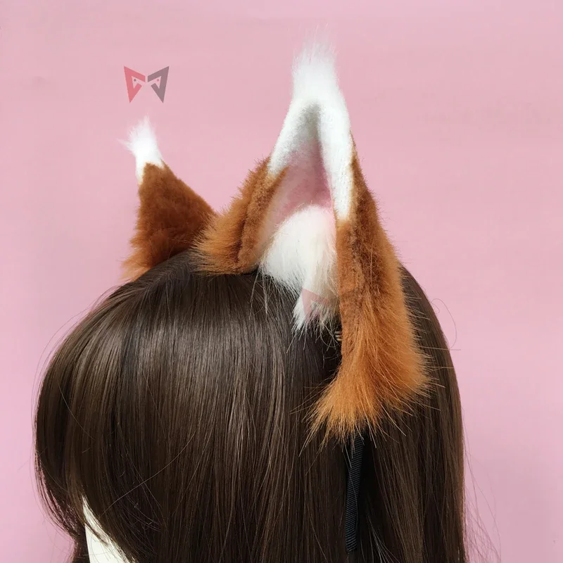 Nowe anime „spice and Wolf” cosplay Wolf Fox Ears Hair Hoop Tail Set Ręcznie robione akcesoria do kostiumów roboczych Wykonane na zamówienie